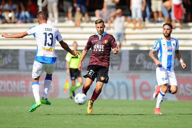Salernitana – Pescara 2 – 2: Il Tabellino